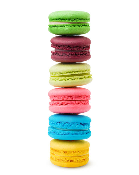 istock macaroons isolated on white background, clipping path, full depth of field 1130559018