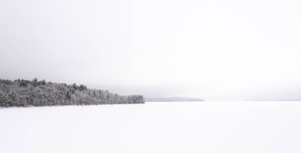 istock Ashokan Reservoir Winter Scene Panorama. 1130559191