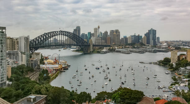 istock View of downtown Sydney, Harbour, and Bridge 1130559522