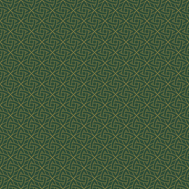 ケルト族の結び目のシームレス パターン - celtic culture tied knot woven pattern点のイラスト素材／クリップアート素材／マンガ素材／アイコン素材