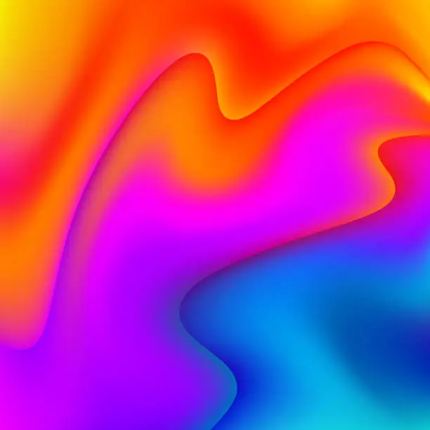 Vector illustration of Fluid colors Abstract Background
