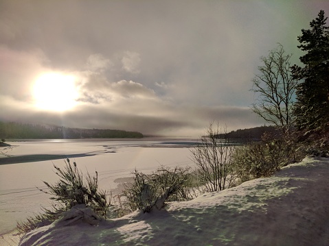 Winterwonderland at a Loch in Scotland