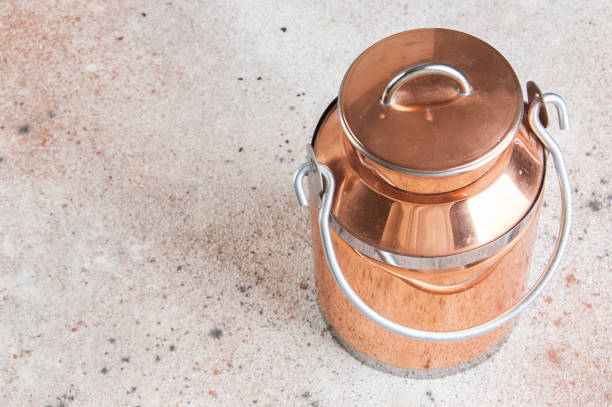 istock Vintage copper milk can 1130571199