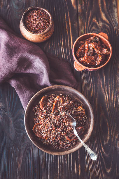 istock Portion of red quinoa with sun-dried tomatoes 1130572876