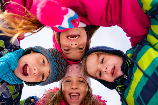 istock Kids portrait on winter day 1130577612