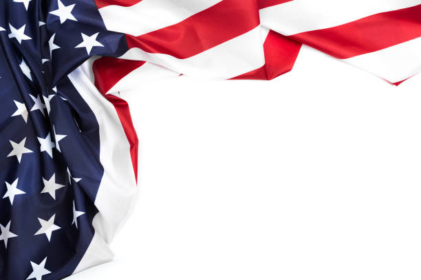 istock American flag border isolated on white - Image 1130581262