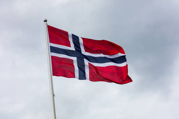 istock A flag of Norway against the sky 1130591409