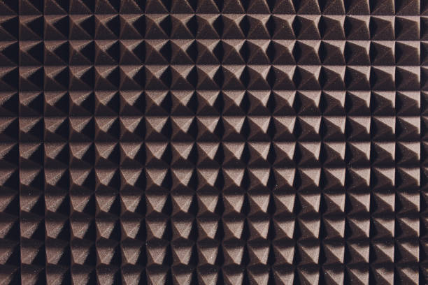 istock Close up of sound proof coverage in music studio. 1130592704