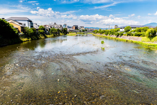 istock Japan and the sky and the river 1130593444