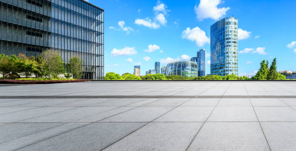 istock Empty square ground and modern commercial buildings in Shanghai 1130594964