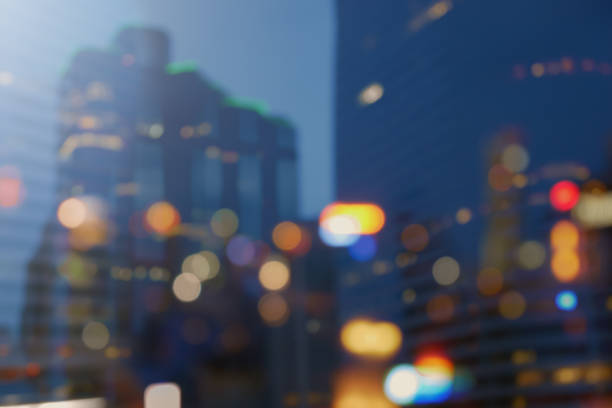 istock Night city lights bokeh background,lights blurred building bokeh background for design colorful of city night 1130597621