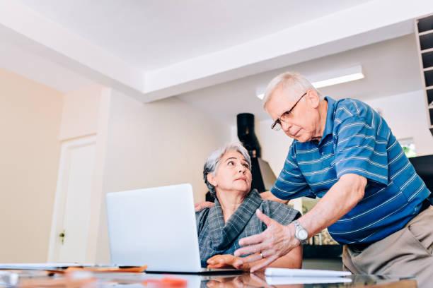 istock Senior couple worried about finances 1130599067