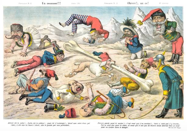 istock A bone!!! A booooone!!! Satirical cartoon weekly of 1881 1130599134