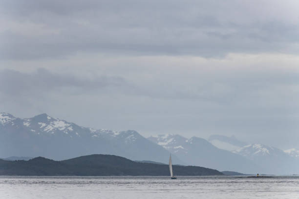 canal beagle, puerto williams-chile - boat horn - fotografias e filmes do acervo