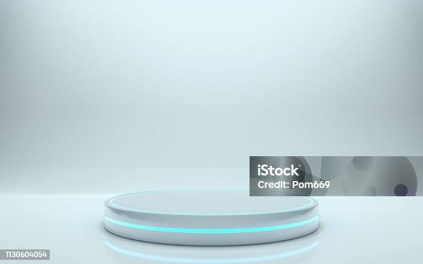 Futuristic Pedestal Stock Photo - Download Image Now - Headquarters, Futuristic, Merchandise