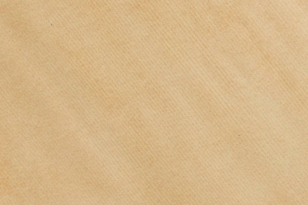 줄무늬 kraft 종이 텍스처 - paper brown paper textured striped 뉴스 사진 이미지