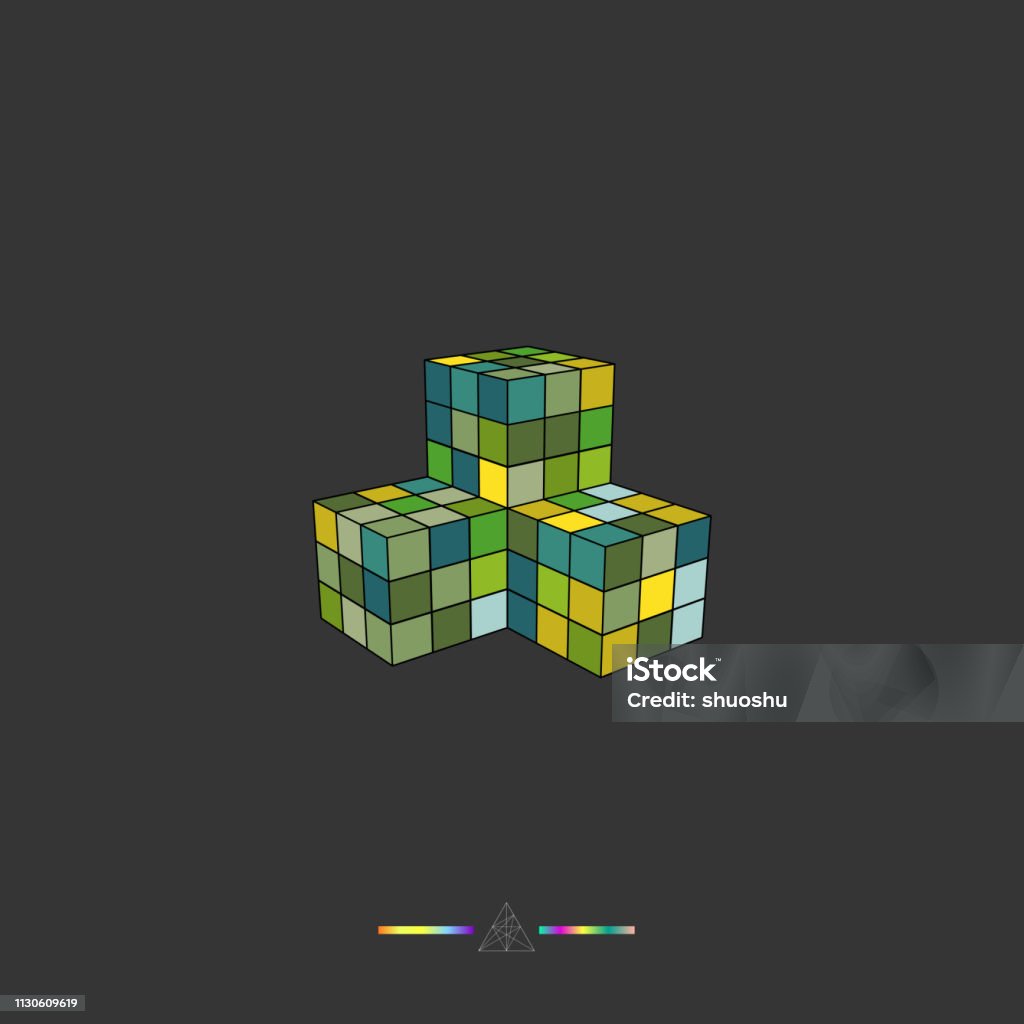 3d Geometry Check 3d Geometric Check Pattern Stock Illustration - Download Image Now ...