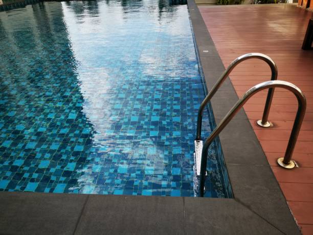 istock The swimming pool ladder 1130609741