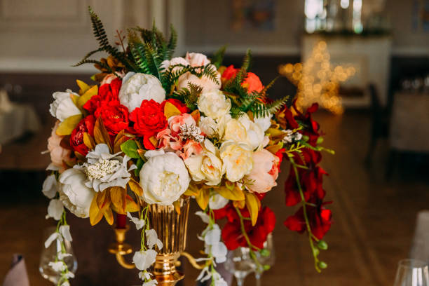 istock artificial beautiful bouquet in a vase in the foreground 1130610877