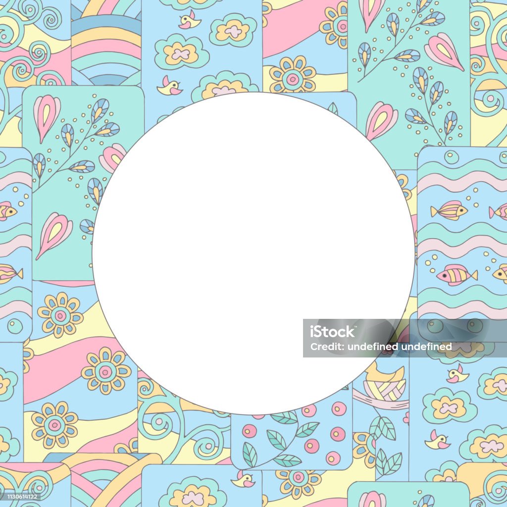 Spring Pattern Frame The Frame With Abstract Spring Pattern Stock Illustration - Download ...