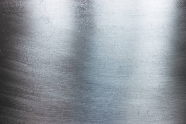 istock Steel background, white metal texture, iron plate 1130615400