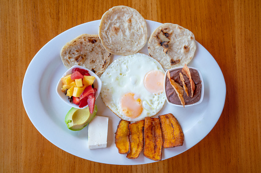 A traditional breakfast in Central America