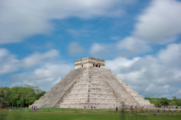 istock Chichen Itza, Mayan Ruins in Mexico with Moving Clouds 1130622293