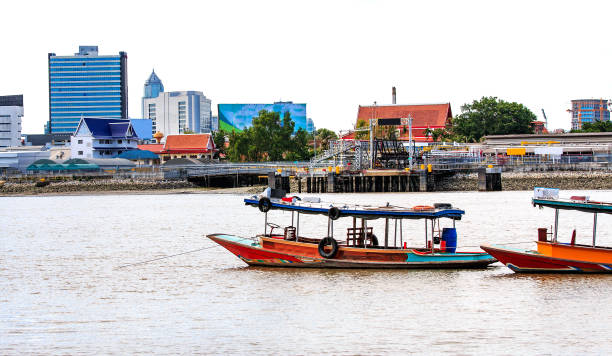 istock Taxi boat  for passenger float in the river 1130624203