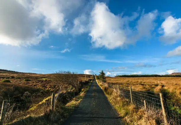 Road to the sky in County Donegal, Ireland