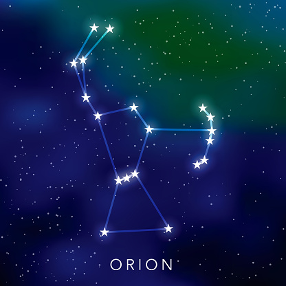 A set of star constellations, with captions. File is built in RGB and contains multiple transparency effects as well as a gradient mesh background (only editable in Adobe Illustrator).