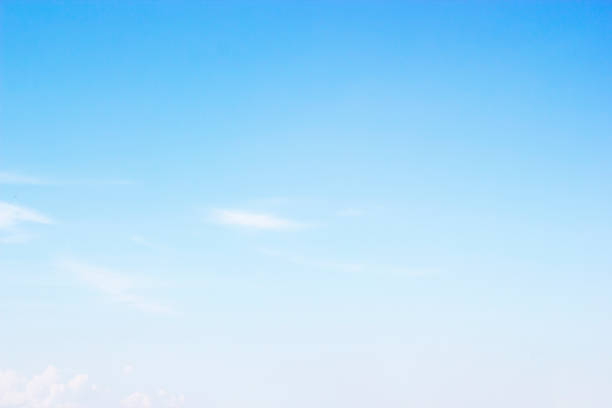 Fluffy blue sky background and white clouds soft focus, and copy space.