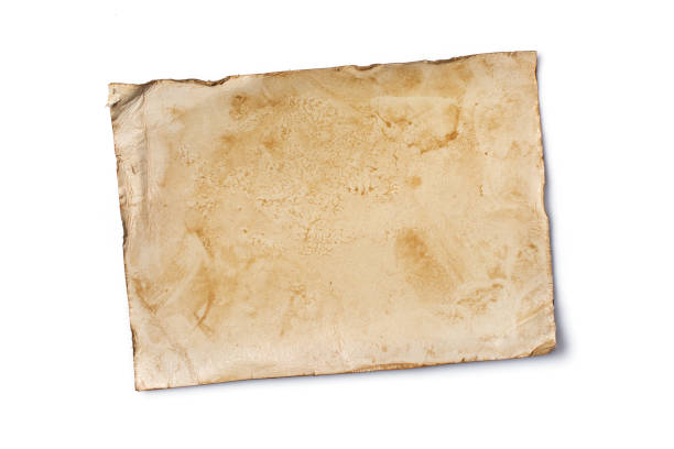 istock Empty old yellowed paper layout for vintage photo or postcard 1130632473