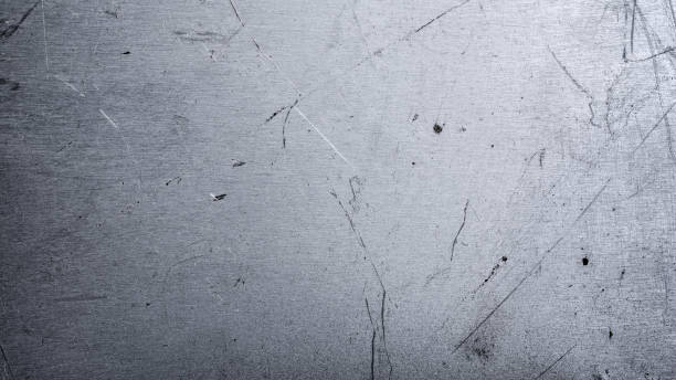 istock Gray grunge metallic texture background with scratches 1130632570