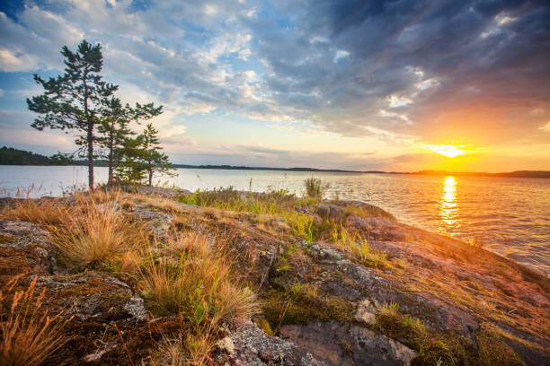 istock Rock island and beautiful sunset 1130633784