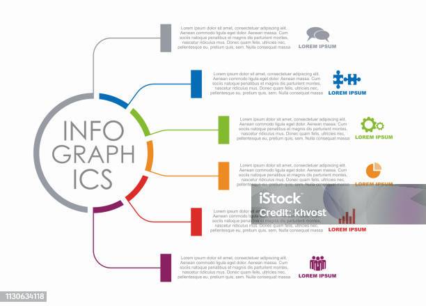 Infographic Design Template With Place For Your Data Vector Illustration Stock Illustration - Download Image Now