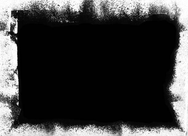 Hand-painted frame on the edges of a horizontal black card - abstract background with a white grain effect with an empty surface for your text - carelessly scattered flour White paint painted carelessly around the black paper card. 
Abstract background with white grain effect. Inside empty surface for text. It seems like carelessly scattered flour.
Black hole in the middle of black background. Original artwork with many imperfecctions transparency dots and rough structure. bath sponge photos stock pictures, royalty-free photos & images
