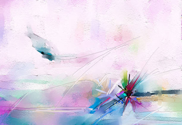 istock Abstract colorful oil painting on canvas texture 1130635959