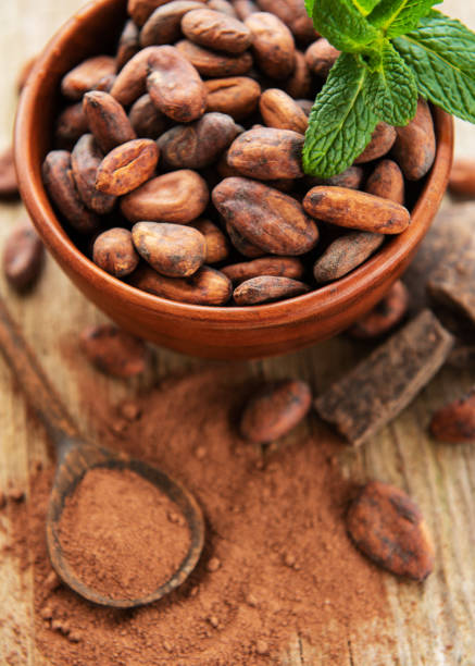 Cocoa beans and powder