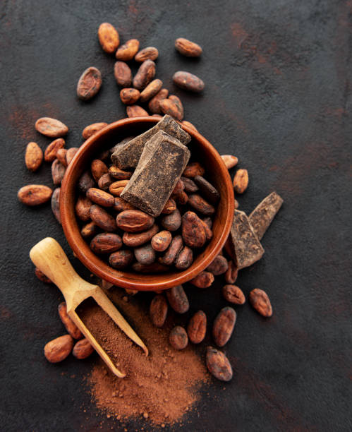 Cocoa beans and powder