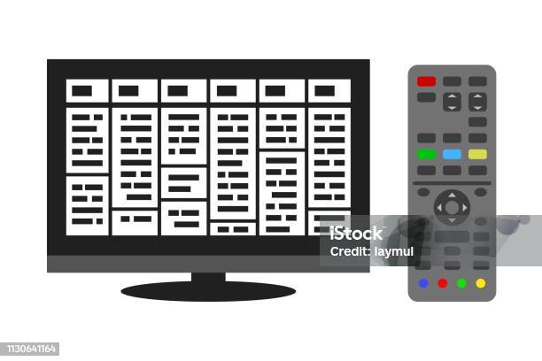 Electronic Program Guide Stock Illustration - Download Image Now ...