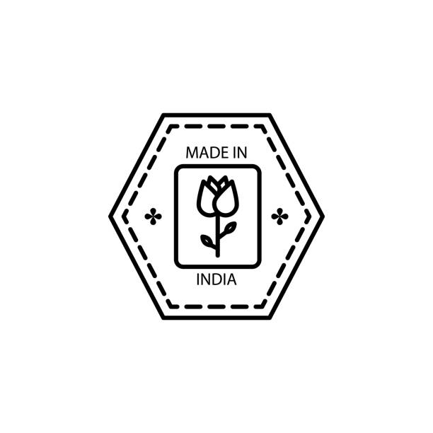 ilustrações de stock, clip art, desenhos animados e ícones de passport stamp, visa, india, made in india icon. element of passport stamp for mobile concept and web apps icon. thin line icon for website design and development - passport postage stamp india passport stamp