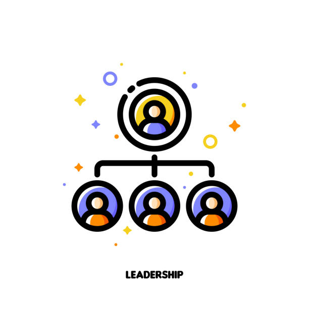 istock Team leadership icon for corporate management or business leader training concept. Flat filled outline style. Pixel perfect 64x64. Editable stroke 1130642007