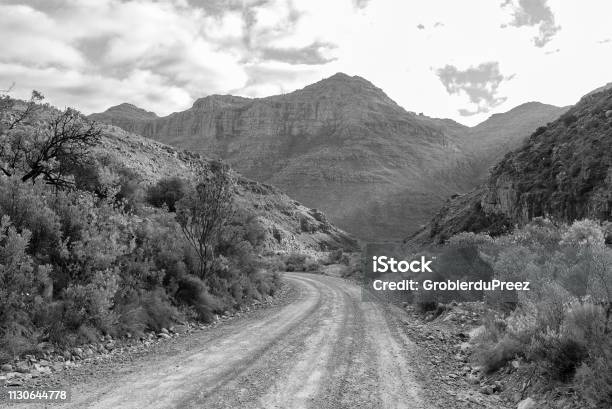 The Uitkyk Pass In The Cederberg Mountains Monochrome Stock Photo - Download Image Now