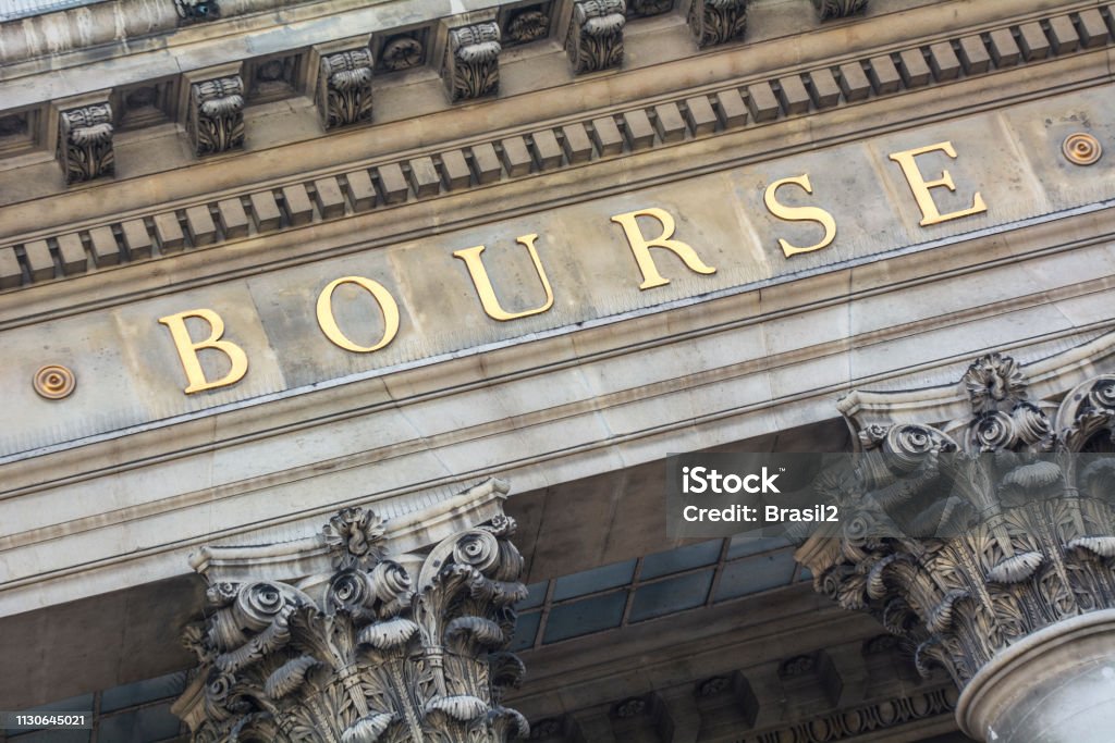 Bourse french stock market Bourse is the name of Stock Market in french and it is located in the Palais Brongniart. The French Stock Market is known as EURONEXT PARIS. Stock Market and Exchange Stock Photo