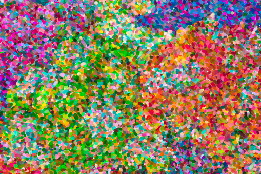 abstract impressionist art work in pointillist style - brush strokes of oil painting - colorful abstract texture