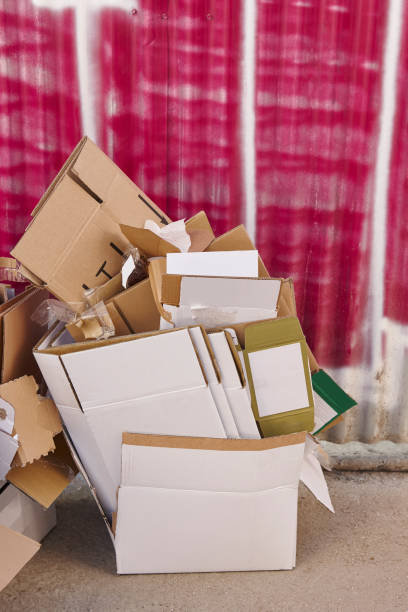 istock Cardboard boxes garbage on the street. Environmental conservation. Urban 1130650618