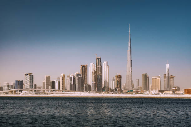istock Modern Dubai Skyscrapers with Burj Khalifa tower 1130653960