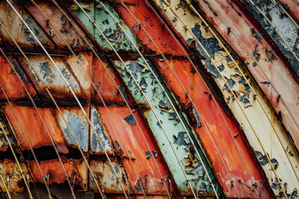 istock Rusty metal background with streaks of rust 1130654030