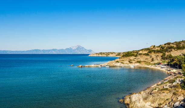 istock View of the Athos mountain, Halkidiki 1130654983