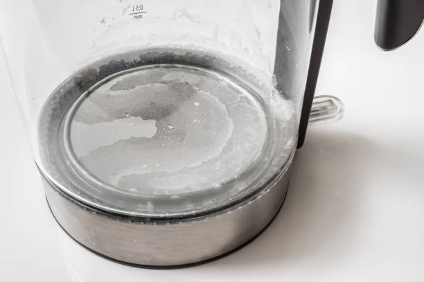 istock Lime scale at the bottom of kettle - hard water concept 1130661670